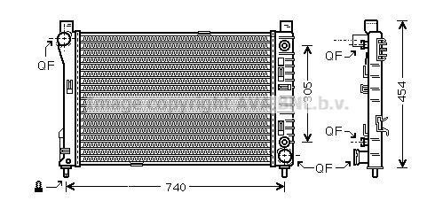 AVA QUALITY COOLING Jäähdytin,moottorin jäähdytys MS2339